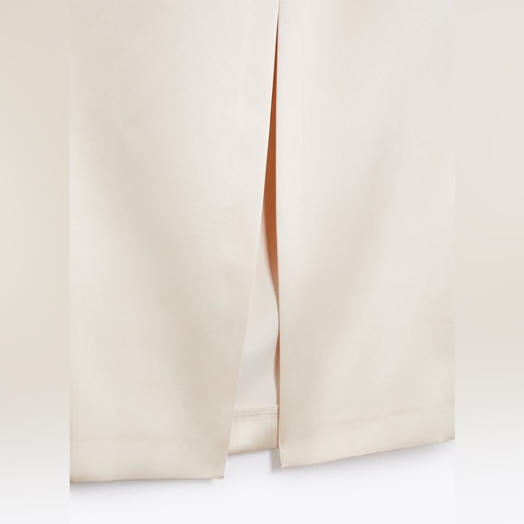 Zara Satin Effect Dress, S, Vanilla - Picture 7 of 8